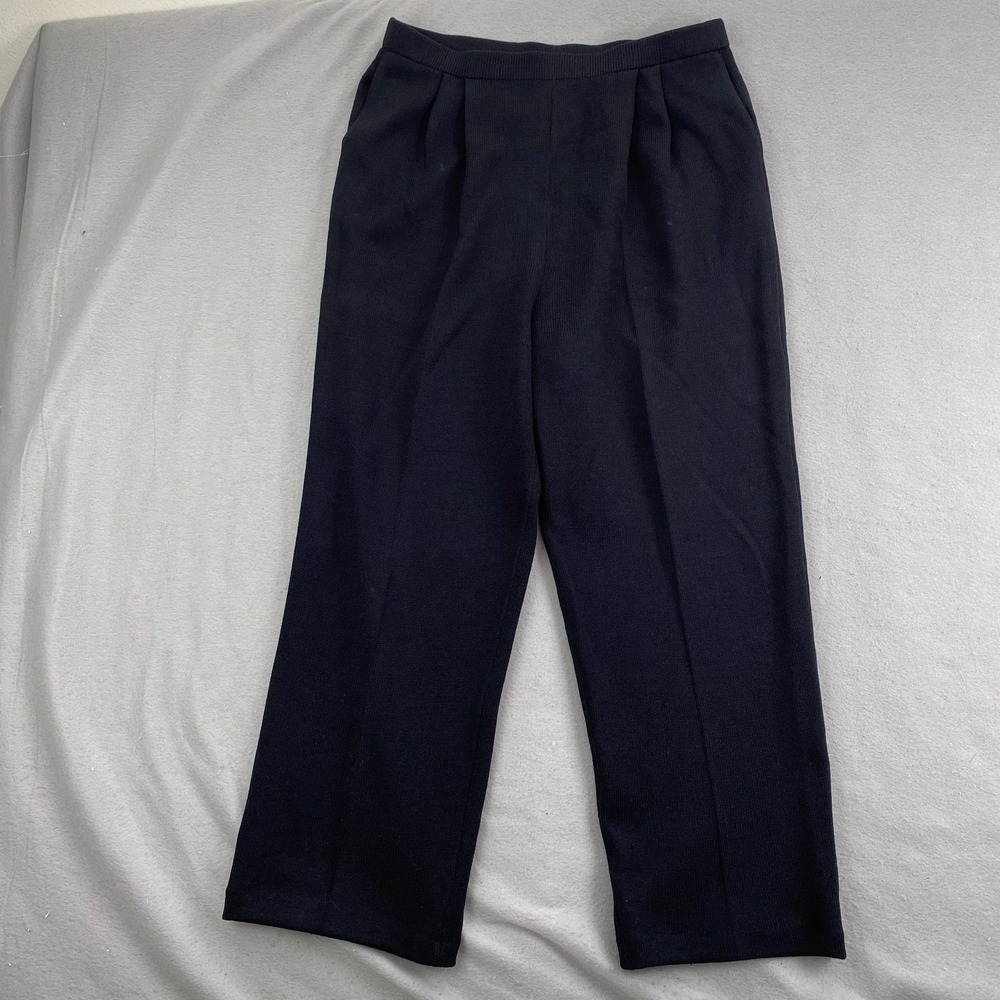ST. John Basics Knit Cardigan Pants Set Black Womens 14 full zip - Picture 5 of 16
